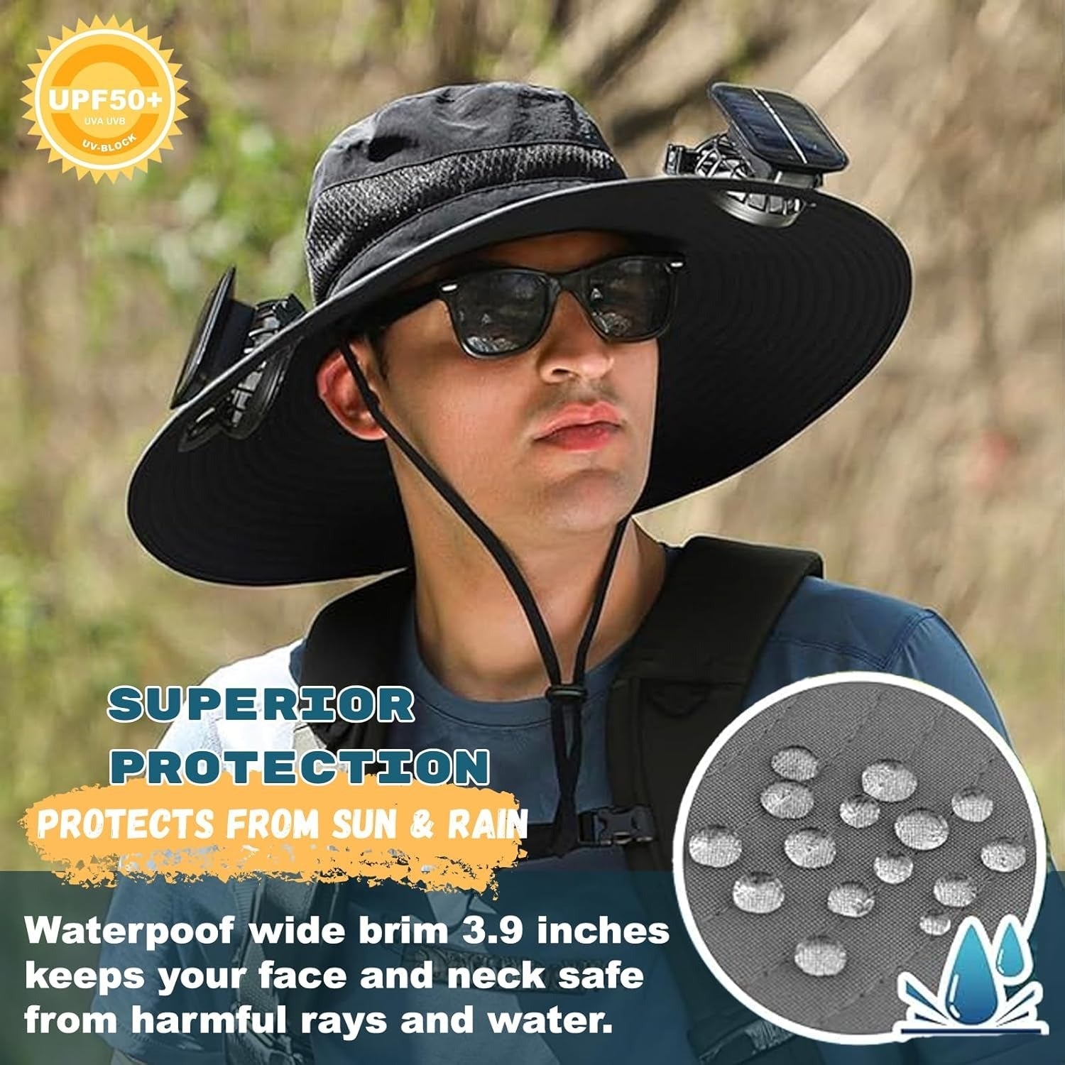 Fishing Hat-Solar Fan