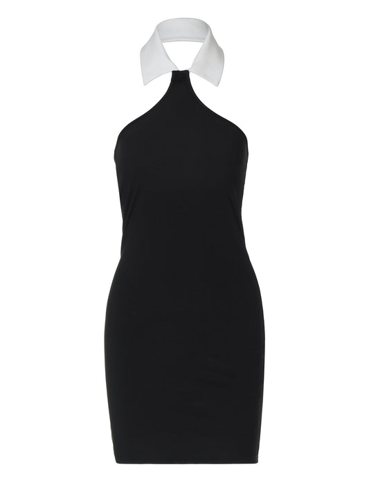Fashionable halter neck sexy backless slim fit hip dress