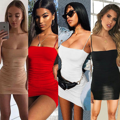 Sexy fashion package hip halter dress